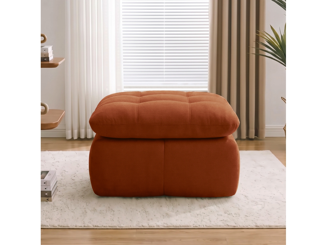 Chenille Otomano Laranja