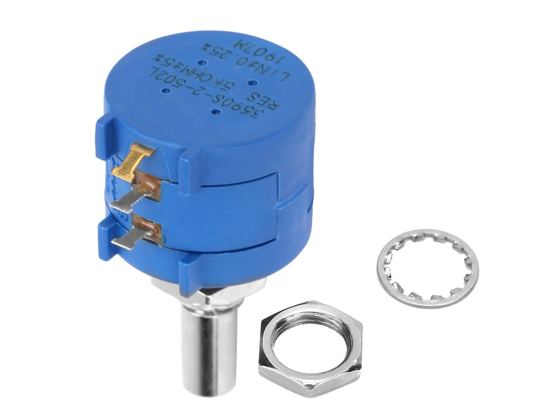 Potenciômetro de Múltiplas Voltas 3590S 2 502L 5kΩ 2W | S/MARCA