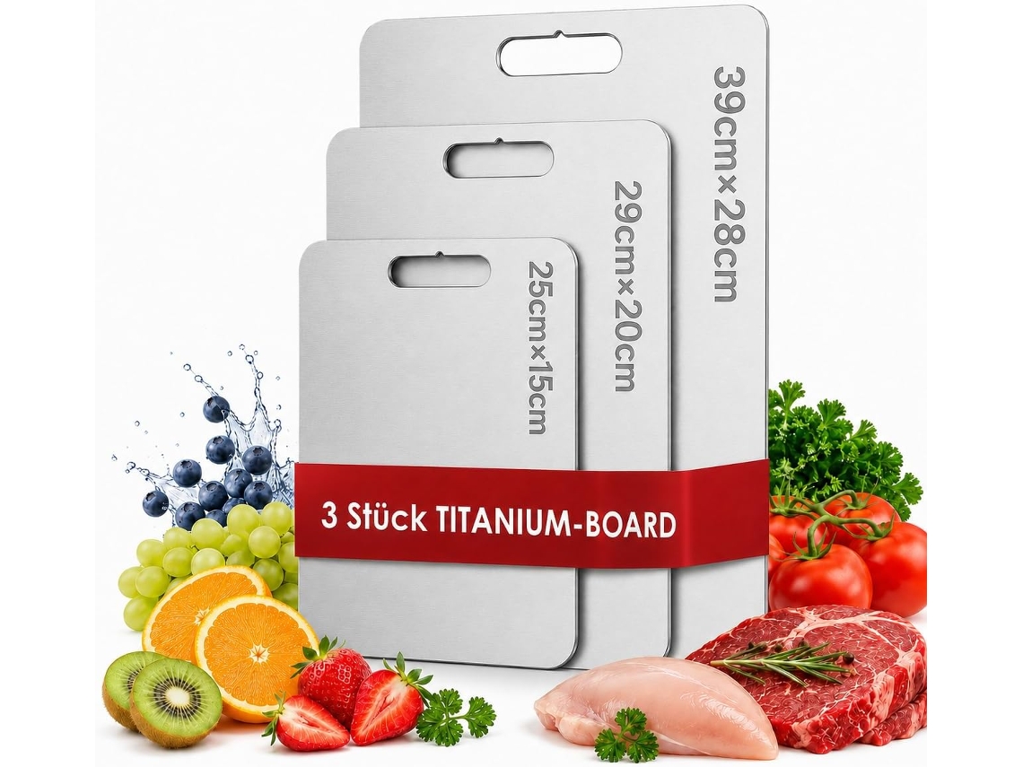 Conjunto Tábuas Titânio Antibacterianas