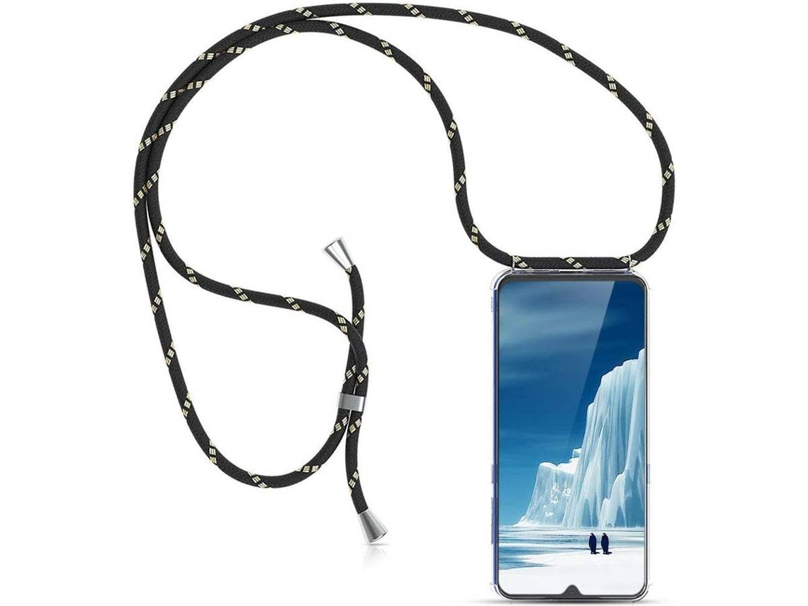 Capa Xiaomi Redmi 7 HONGWE. Com corda Transparente, Preto