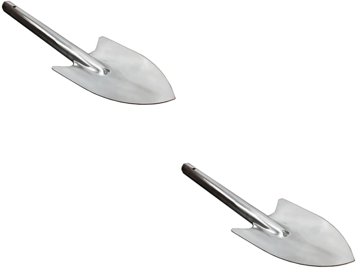 Conjunto De 2 Pás De Jardim Prateadas, Ferramentas Práticas Para Jardinagem.