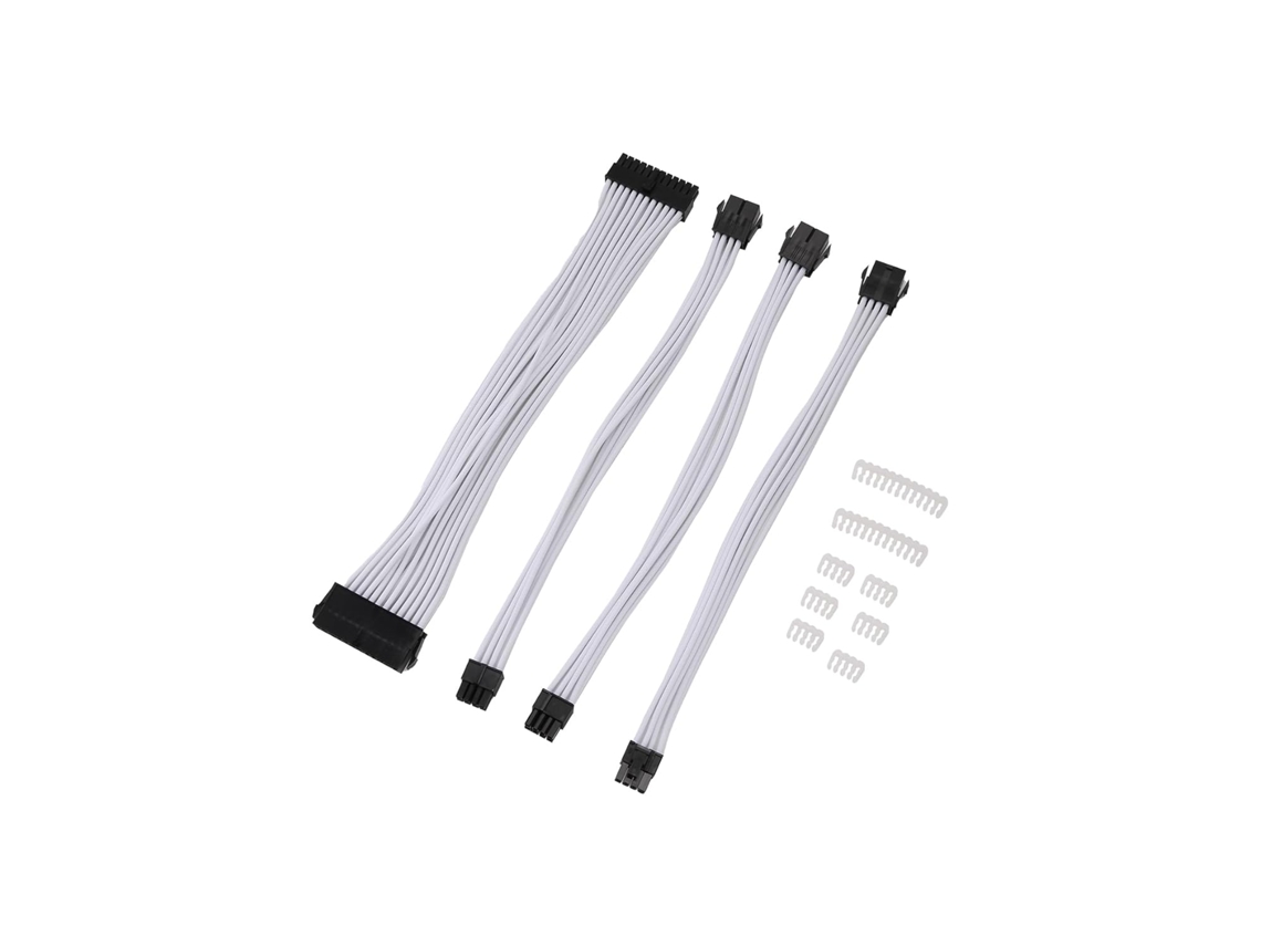 Kit de Expansão Trançado de 9 Polegadas, Base para Gabinete de Pc, Pente Incluído, Atx 24 Pinos Pcie 6+2, Cpu 4+4 SFUSHOS
