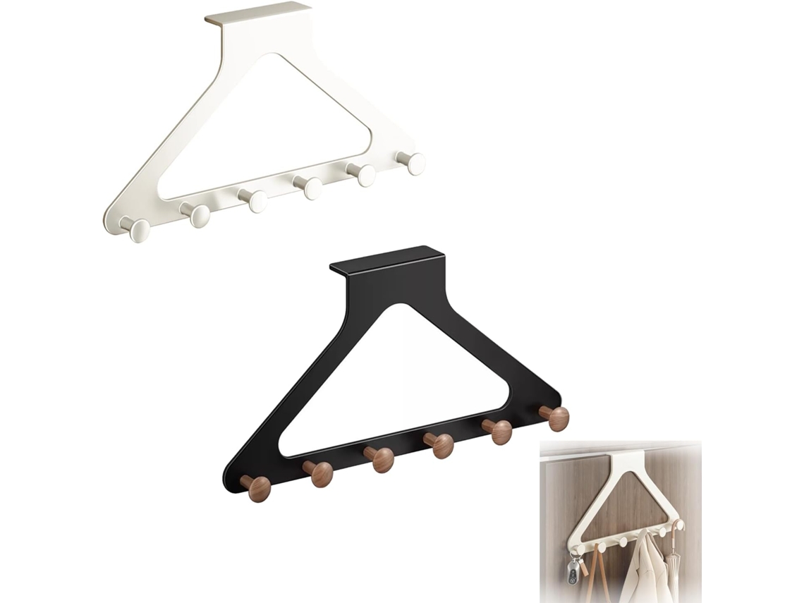 Organizador De Cabides Porta, Sem Necessidade De Furar, Economiza Espaço, Suporte Cabides Porta, Fácil