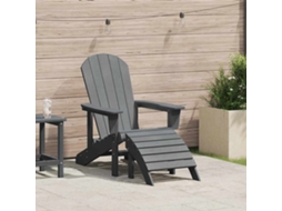 Vidaxl Cadeira Adirondack Cinzento-claro Hdpe