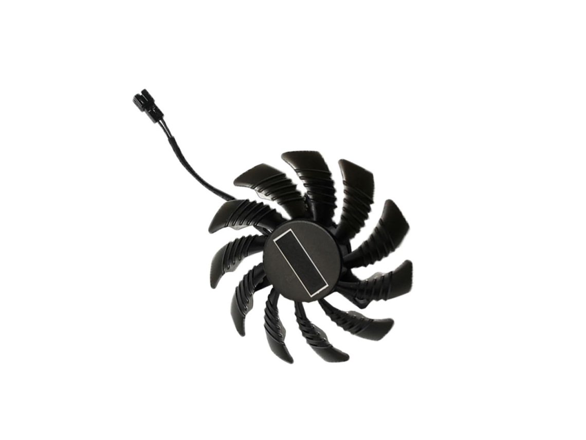 Cooler Para Placa De Vídeo De 75 Mm Com Conector Abs Preto De 2 Pinos