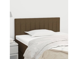 Vidaxl Cabeceira De Cama Tecido 100x5x78/88 Cm Castanho