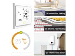 Termostato inteligente Zigbee programável com controle app e Alexa S/MARCA