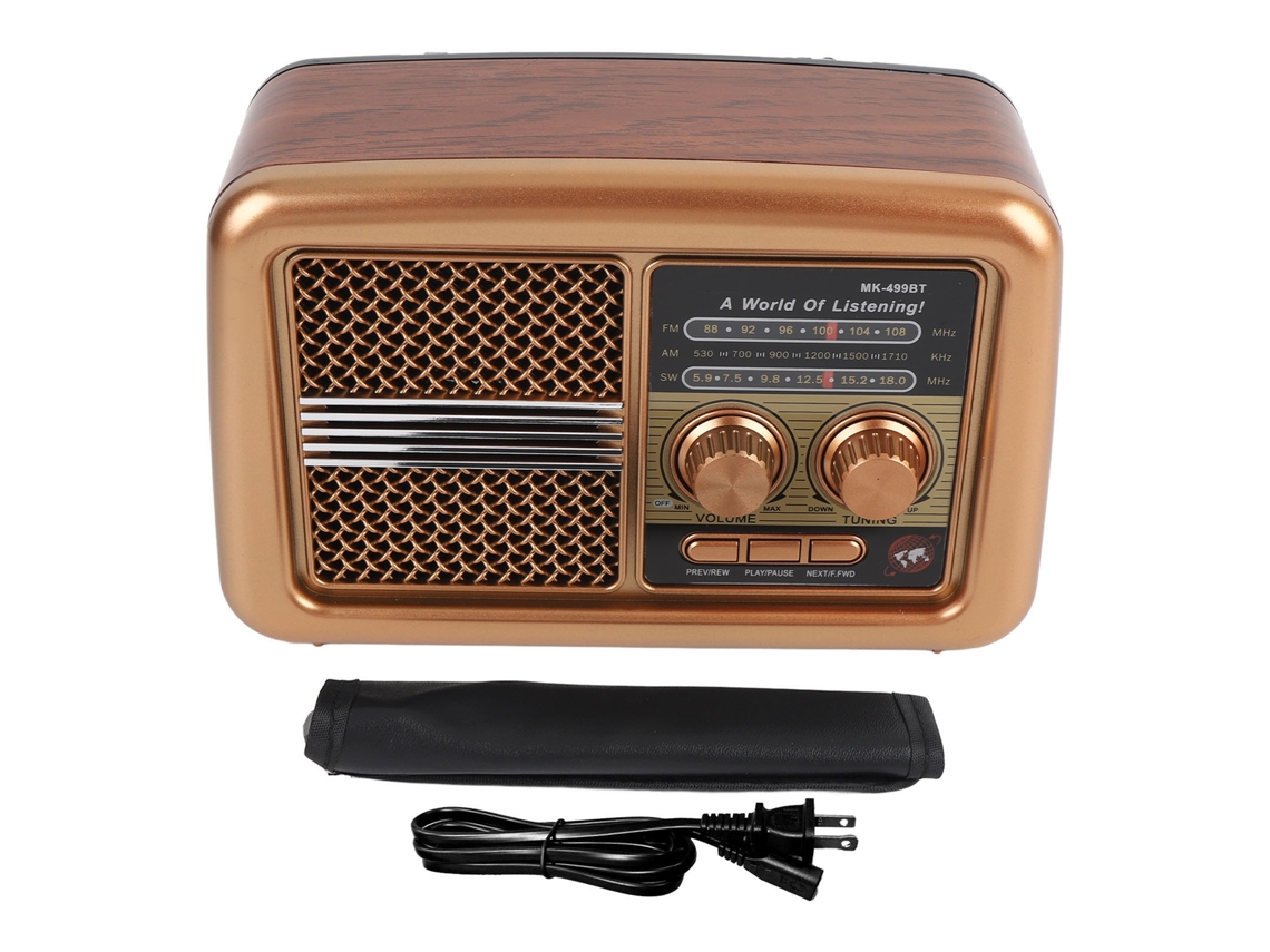 Rádio portátil EOOCOO (banda completa, bluetooth)