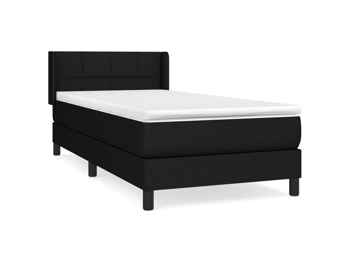 Box Spring Bed, Box Spring Beds Vidaxl Preto Tecido (90 X 190 Cm)