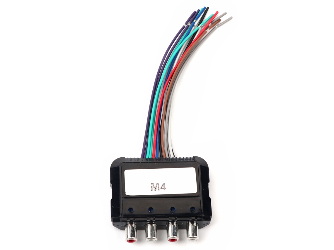 Conversor De Áudio 4 Canais Para Subwoofer Automotivo, Com Ajuste De Graves E Agudos, E Cabo De Controle Para Amplificador Potência