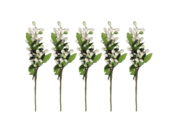 5pcs Bagas Artificiais Caule de Baga Pip Simulação Ldpe Decoração Sala de Estar Escritório Branco S/MARCA