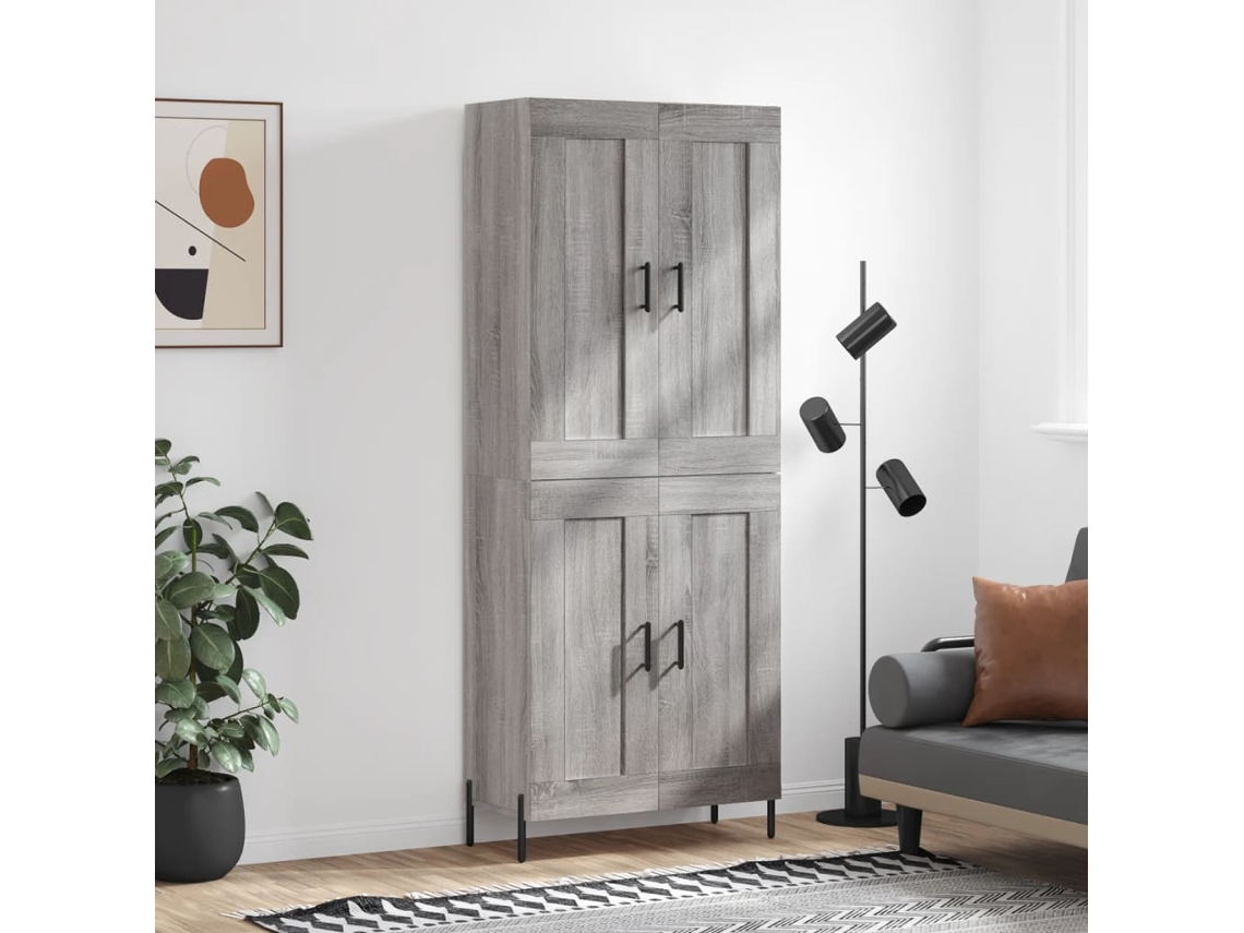 Highboard, Highboards Vidaxl Cinzeto Madeira Processada (n/a)