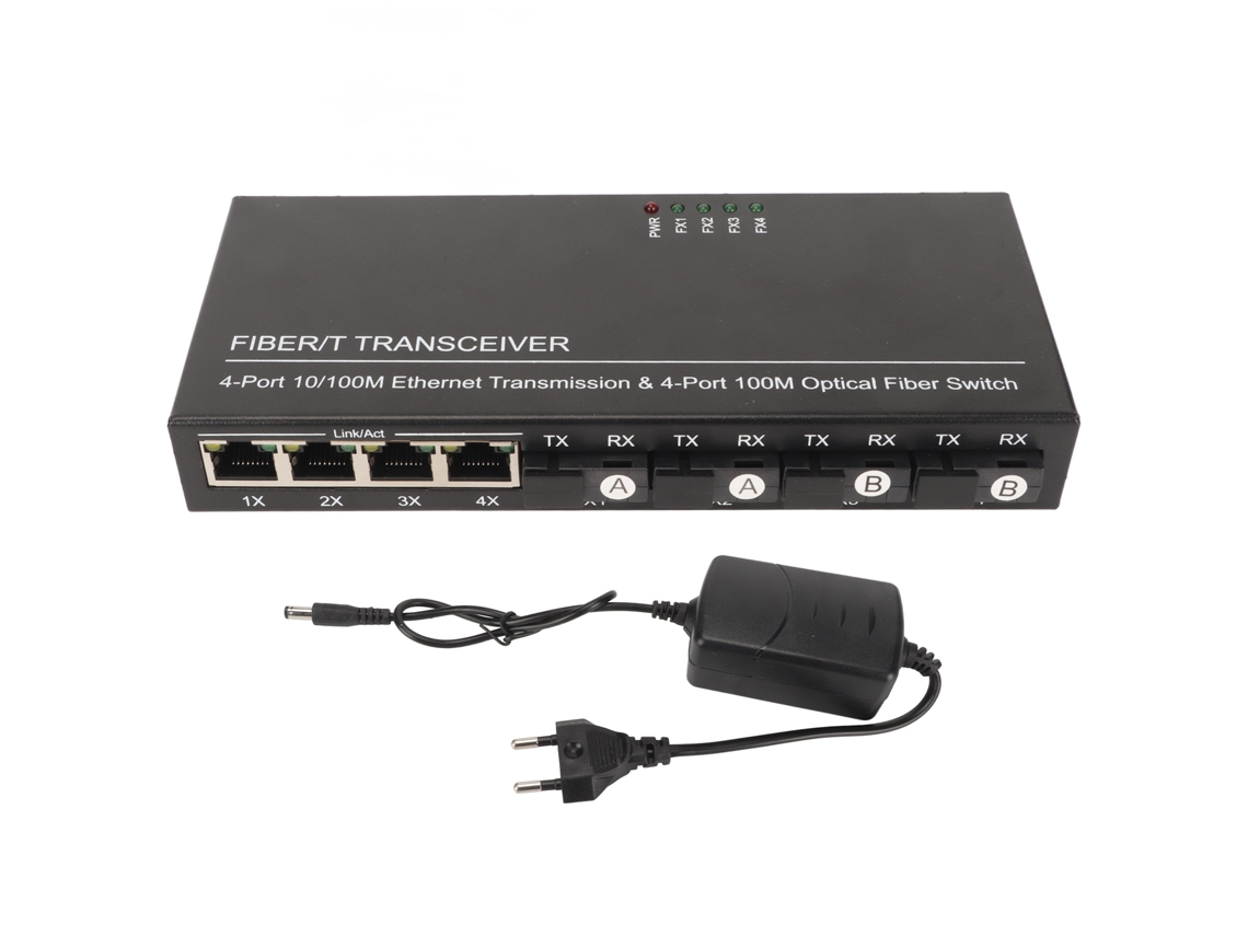Aetheria switch de Fibra Sfp 8 Portas 10/100m Adaptável Led Plug And Play Ethernet Óptico 100 240v Eu