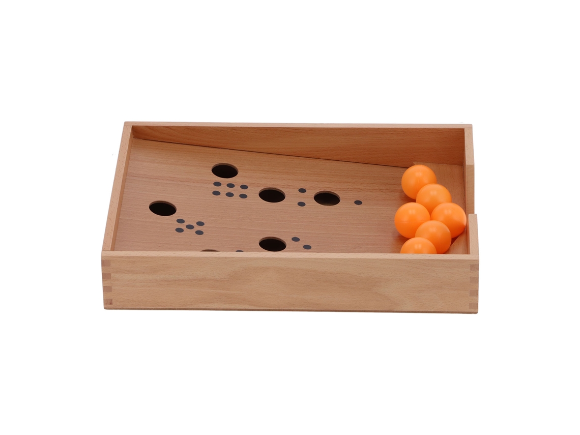 Primerox caixa de Ténis de Sopro em Madeira Montessori Brinquedo Educativo para Bebês com 3+ Anos
