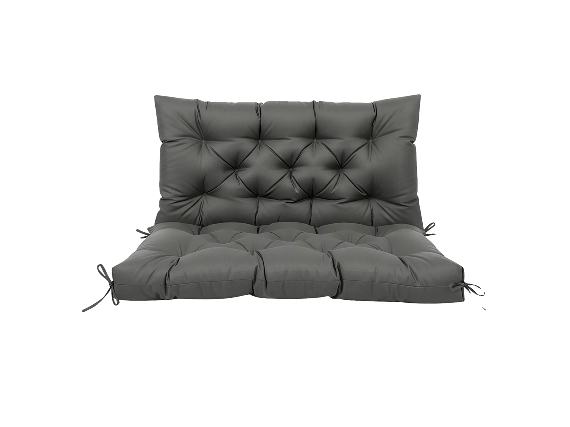 Almofada Para Banco De Jardim, Impermeável, Design Antiderrapante, Cinza Escuro-a, 100x100cm