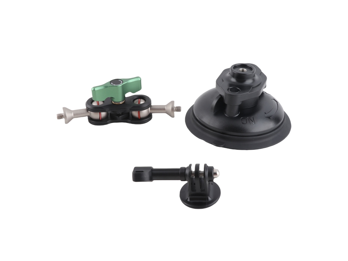 Soporte De Ventosa Para Carro Com Rosca De 1/4 Polegada Para Câmeras Hero 11, 10, 9 E Insta360