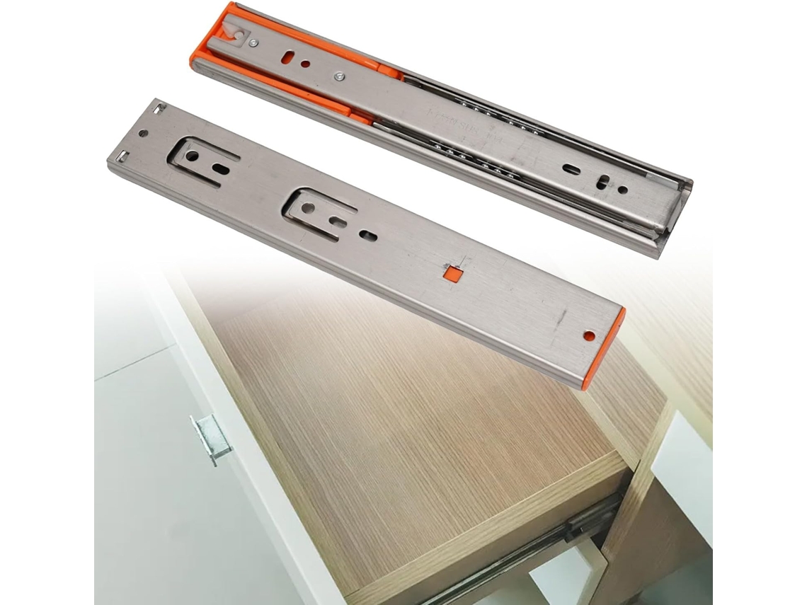 Corrediças de Gaveta em Aço 1 P 4 Cm 3 30 5 Cm 25, Resistente, Aço Inoxidável | S/MARCA