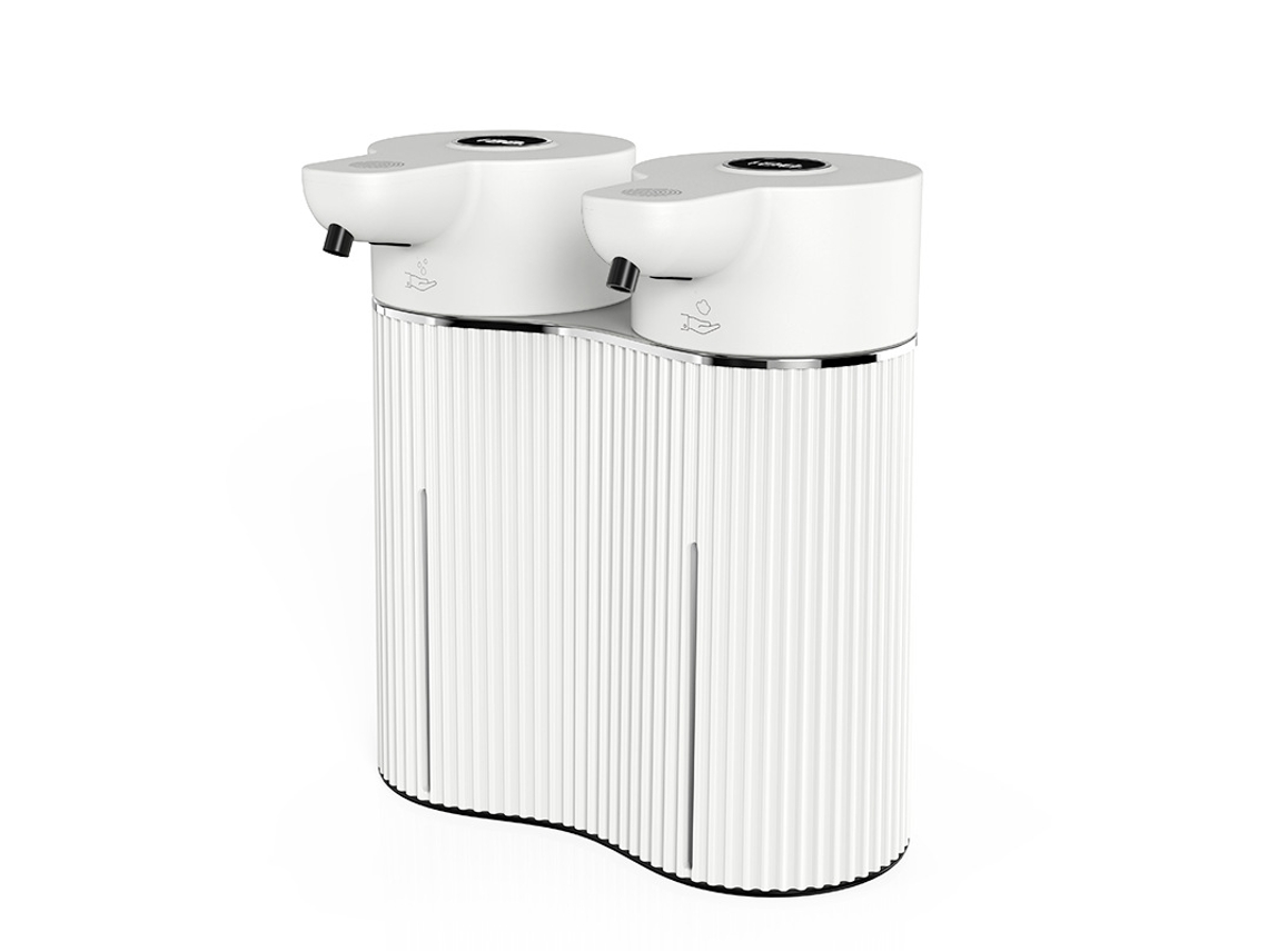 Cabeça Dupla Sensor Saboneteira, Máquina De Espuma Elétrica Para Máquina De Lavar Roupa, Parede Montado Saboneteira