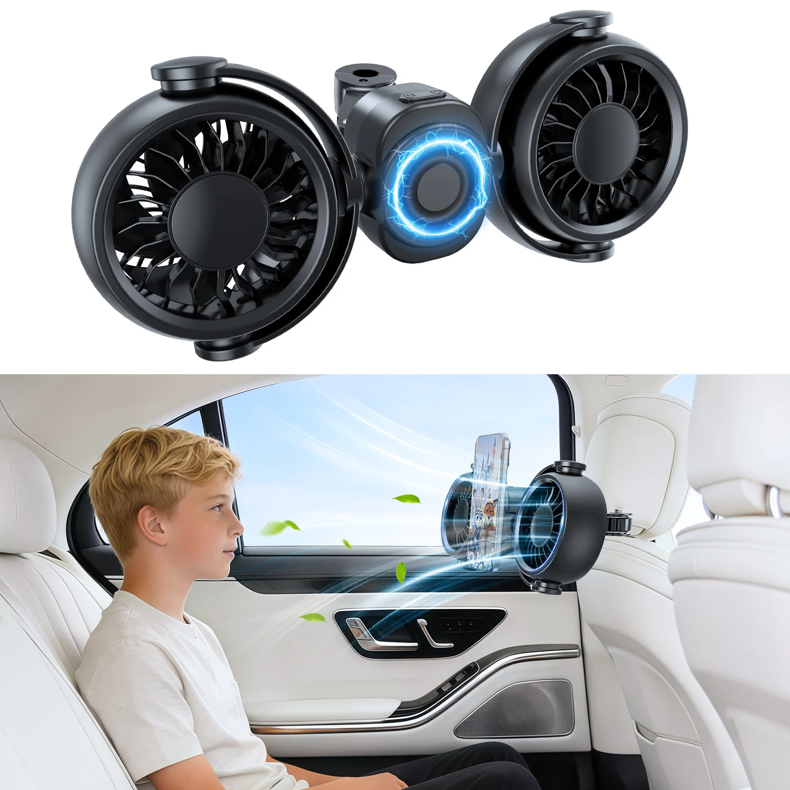 Ventilador portátil MDUG, 100 velocidades, visor LED