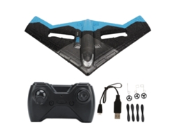 Business brinquedo de avião a controle remoto 2.4GHz glider resistente a colisões para crianças azul com 1 bateria S/MARCA