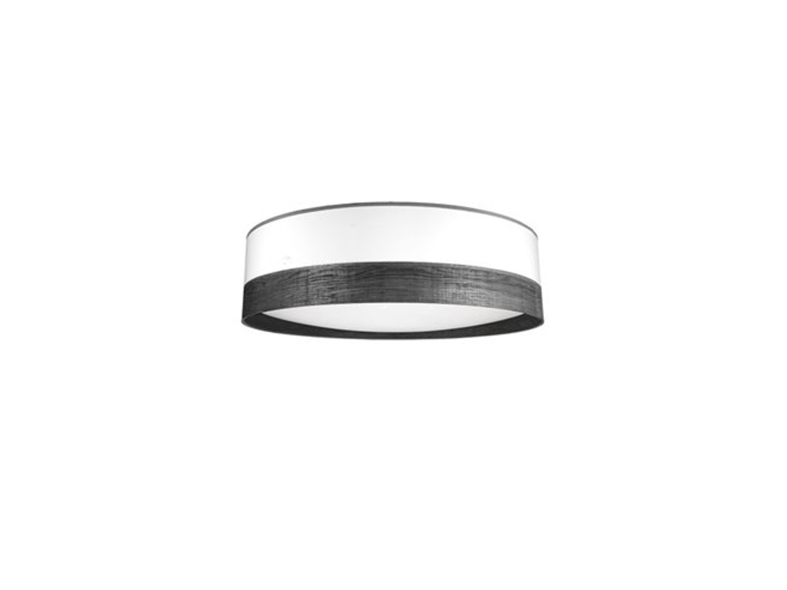 Plafon 96W Olga Branco/Preto Madeira 7488Lm 14X60X60 Cm 3000-4000-6500K FABRILAMP