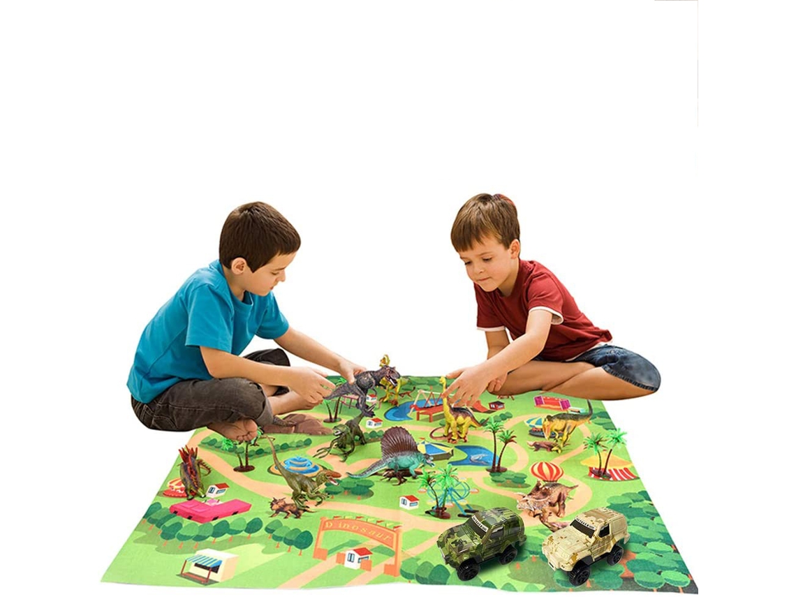Figura de de Dinossauro com Playmat Conjunto de Brinquedos de Dinossauro Dino Playset Dragão com Tapete Playmat e Brinquedos Educativos JEDBESETZT