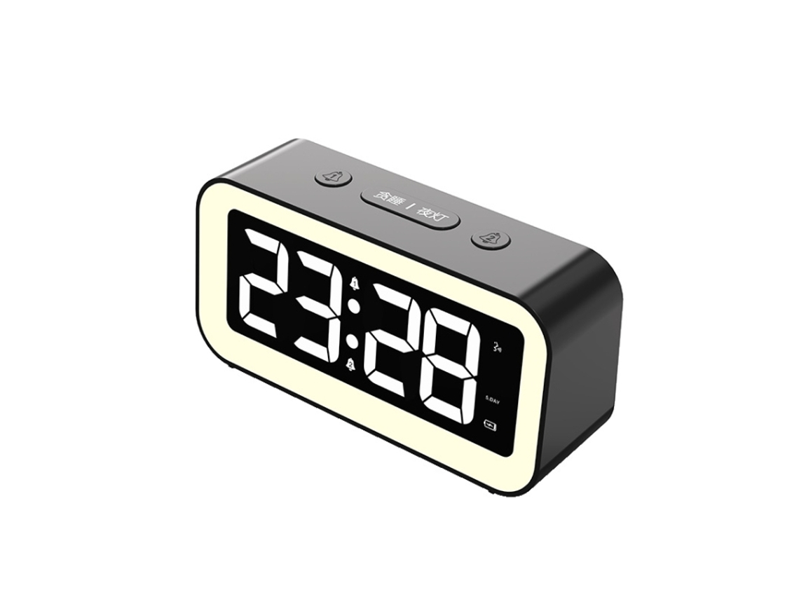 Despertador Eletrônico Led Com Luz Noturna (preto) -aquaforge