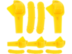 Conjunto De 10 Protetores De Aro De Plástico Amarelo Para Estabilidade E Durabilidade.
