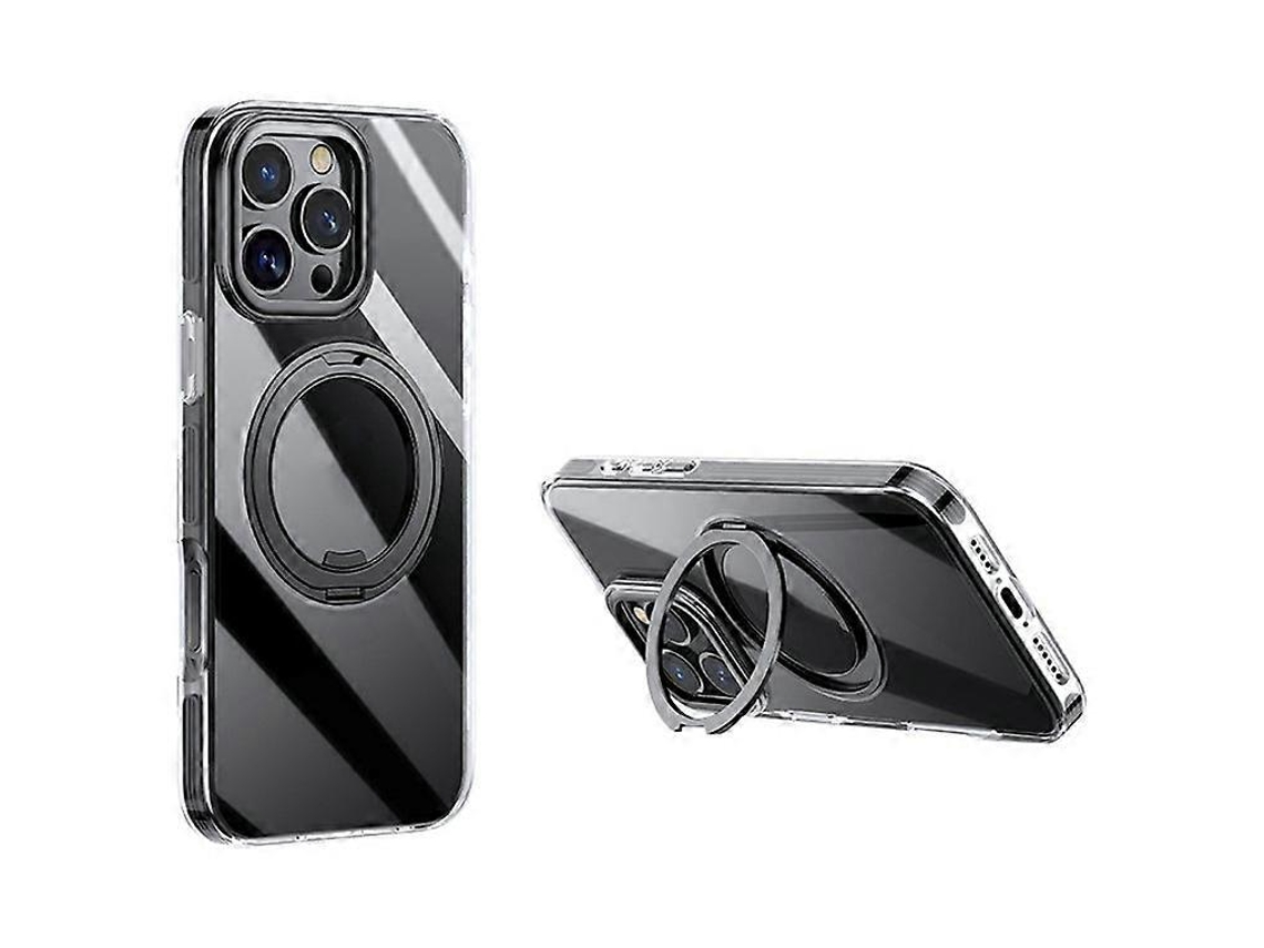 Capa Compatível Com Iphone 16 Pro Max, Compatível Com Magsafe Gear, Fulcrum Kickstand, Armação De Lente Galvanizada, Capa De Pc Tpu Para Telefone