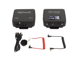Aetheria sistema de Microfone Lavalier Sem Fio 2.4ghz com Cancelamento de Ruído para Câmera, Celular e Dslr