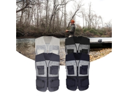 Coleteira de Pesca Respirável com Bolso Zipper Verão