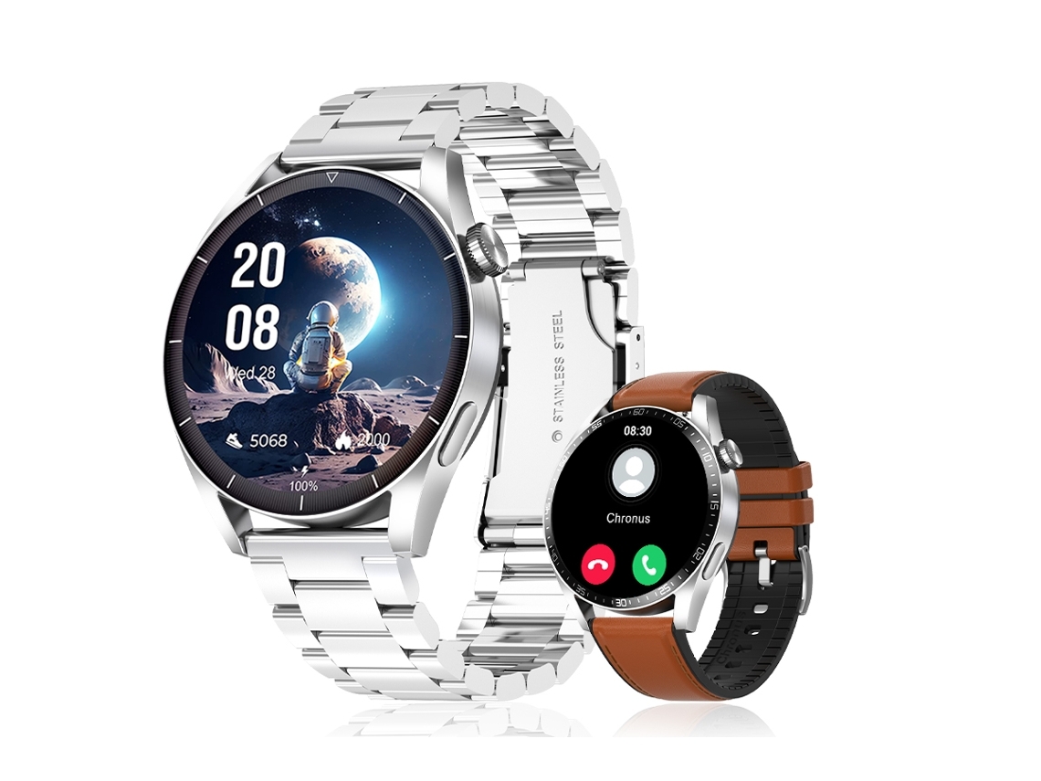Smartwatch YEMAESRE Fw03 Bluetooth Chamada 1 39 Polegadas Tft 300Mah À Prova D'Água Masculino Prata