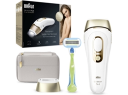 Depiladora Luz Pulsada BRAUN Silk·expert Pro 5 PL5054 (IPL - Multi-zonas - Branco e Dourado)