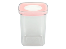Caixa De Armazenamento Alimentos Cozinha 1300ml Rosa