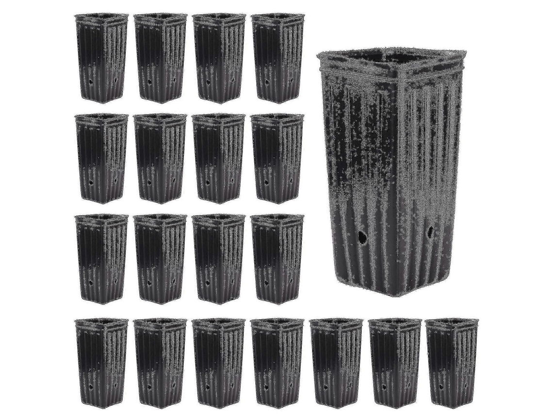 20 Vasos de Plástico para Plantas, Contenedores de 10x20cm com Buracos de Drenagem para Jardim Interior e Exterior