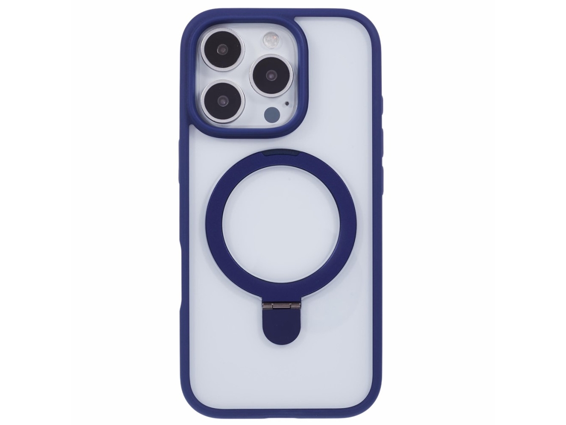 Casa Em Tpu À Prova De Choque Com Suporte Para Apple Iphone 16 Pro - Azul