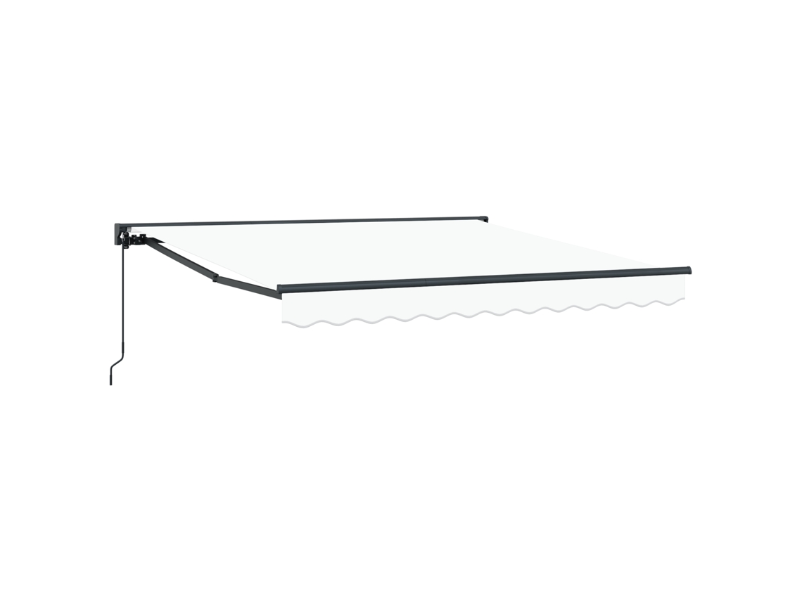 Conjunto 1 Toldo Retrátil Vidaxl Branco Alumínio (350 X 250 Cm)