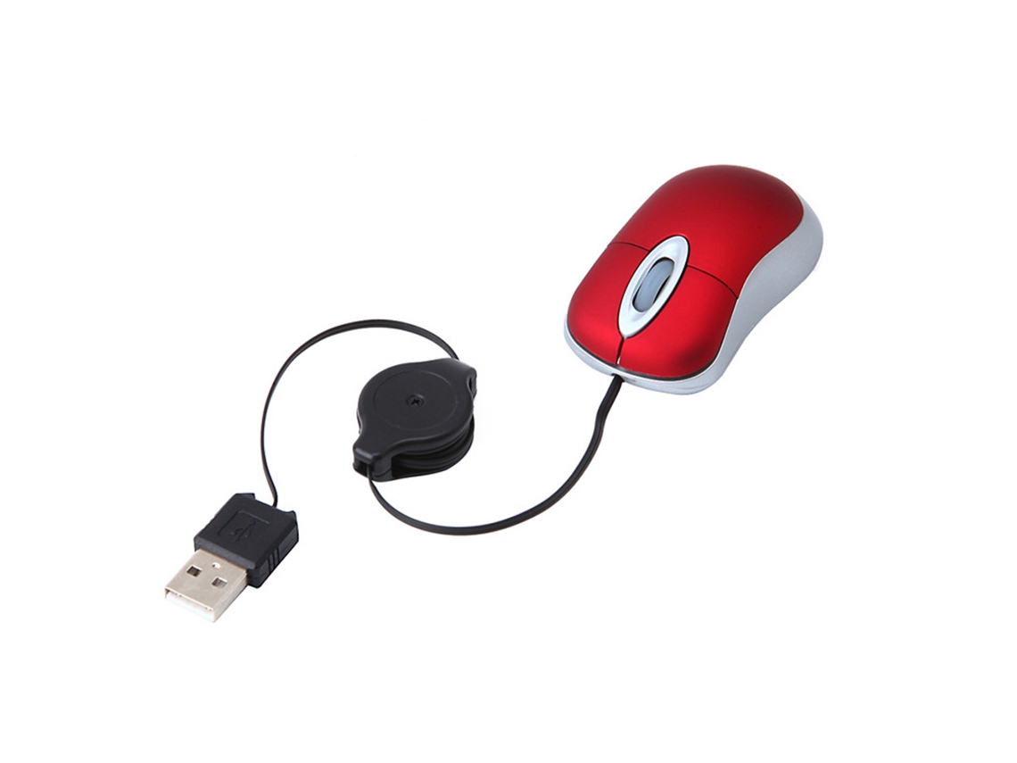 Rato LAXISCREED Usb Óptico com Cabo Retrátil Mini