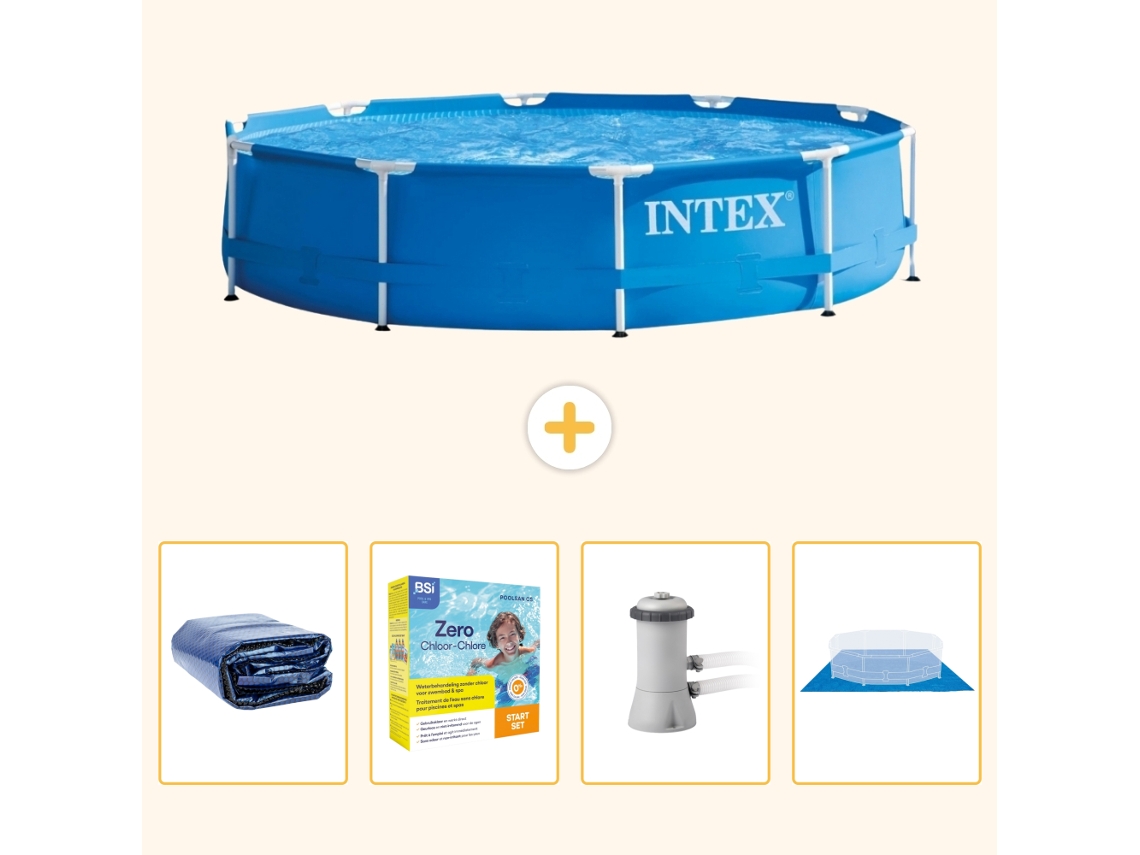 Intex Piscina Com Estrutura Redonda - 366x76 Cm - 5-peças Scb8