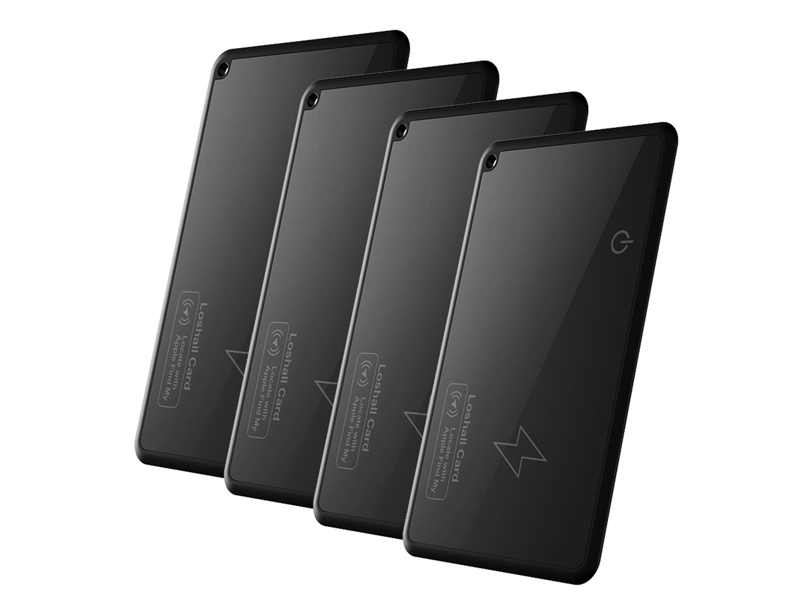 Rastreador de itens com Find My, 4 pack, carregamento sem fio, fino, para carteira, chaves, bagagem, pet | S/MARCA