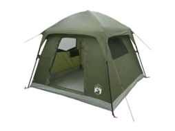 Conjunto 1 Barraca Cabana Vidaxl Verde-azeitona Poliéster (244 X 213 X 183 Cm)
