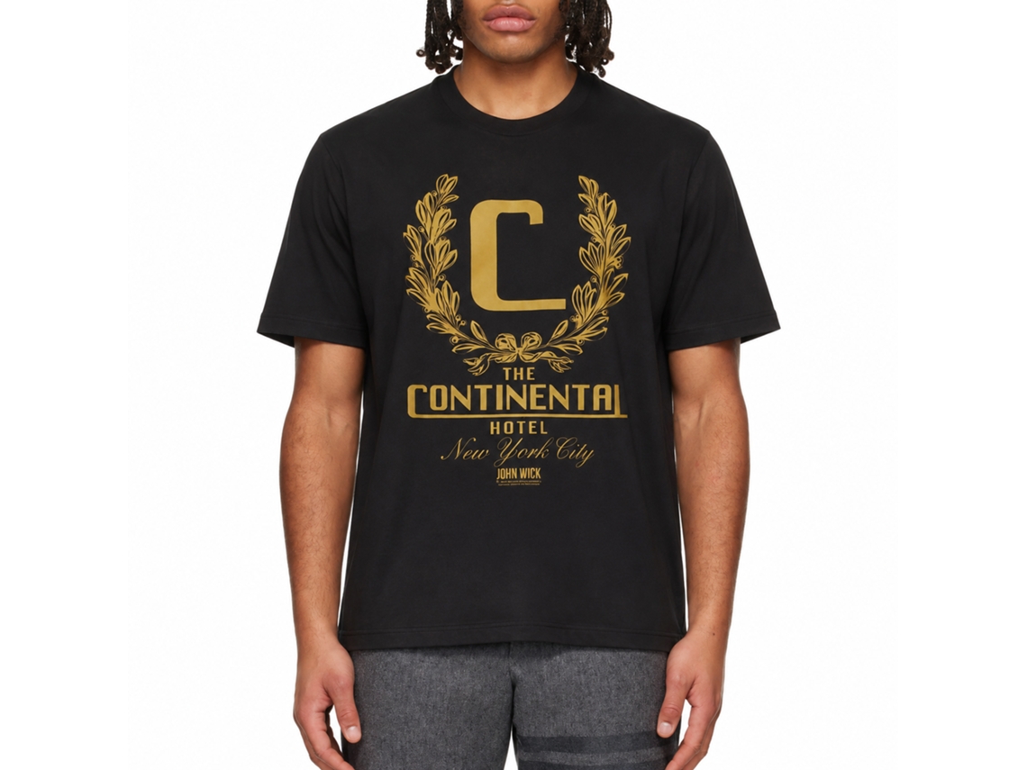 Rockinstone John Wick Continental Nyc Light Black Adult T-shirt Size:xxl