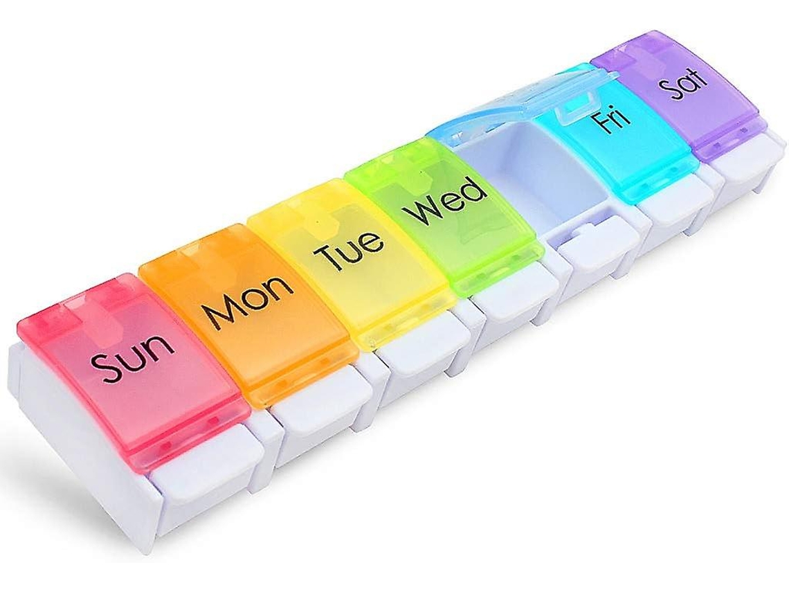 Organizador De Comprimidos Semanal Portátil, Livre Bpa, Para 7 Dias Medicação. Aquaforge