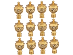 Conjunto De 12 Ponteiras Decorativas Para Varão De Cortina, Acessórios Para Varão De Cortina Conjunto De 12 Ponteiras Decorativas Para