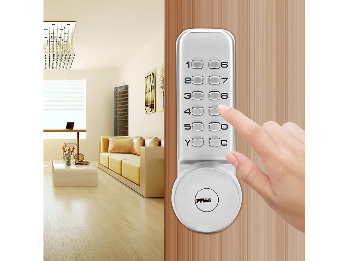 Fechadura Digital Mecânica Sem Chave Para Portas De Casa E