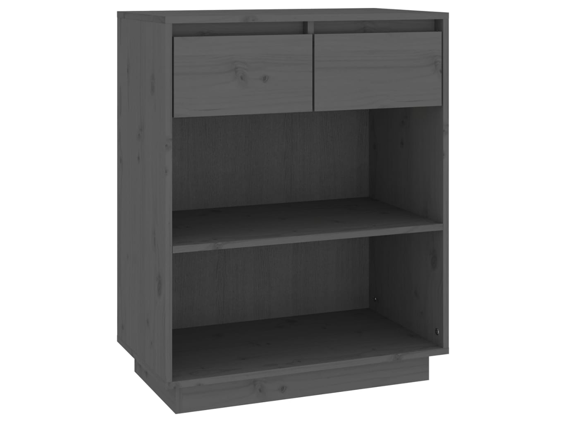 Armário Console 60x34x75 Cm Pinho Maciço Cinza MAISON EXCLUSIVE