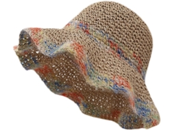 Cloche De Palha Elegante Feito À Mão Chapéu Para Mulheres, Chapéu De Pescador Simples Tricotado Na Cor Cáqui