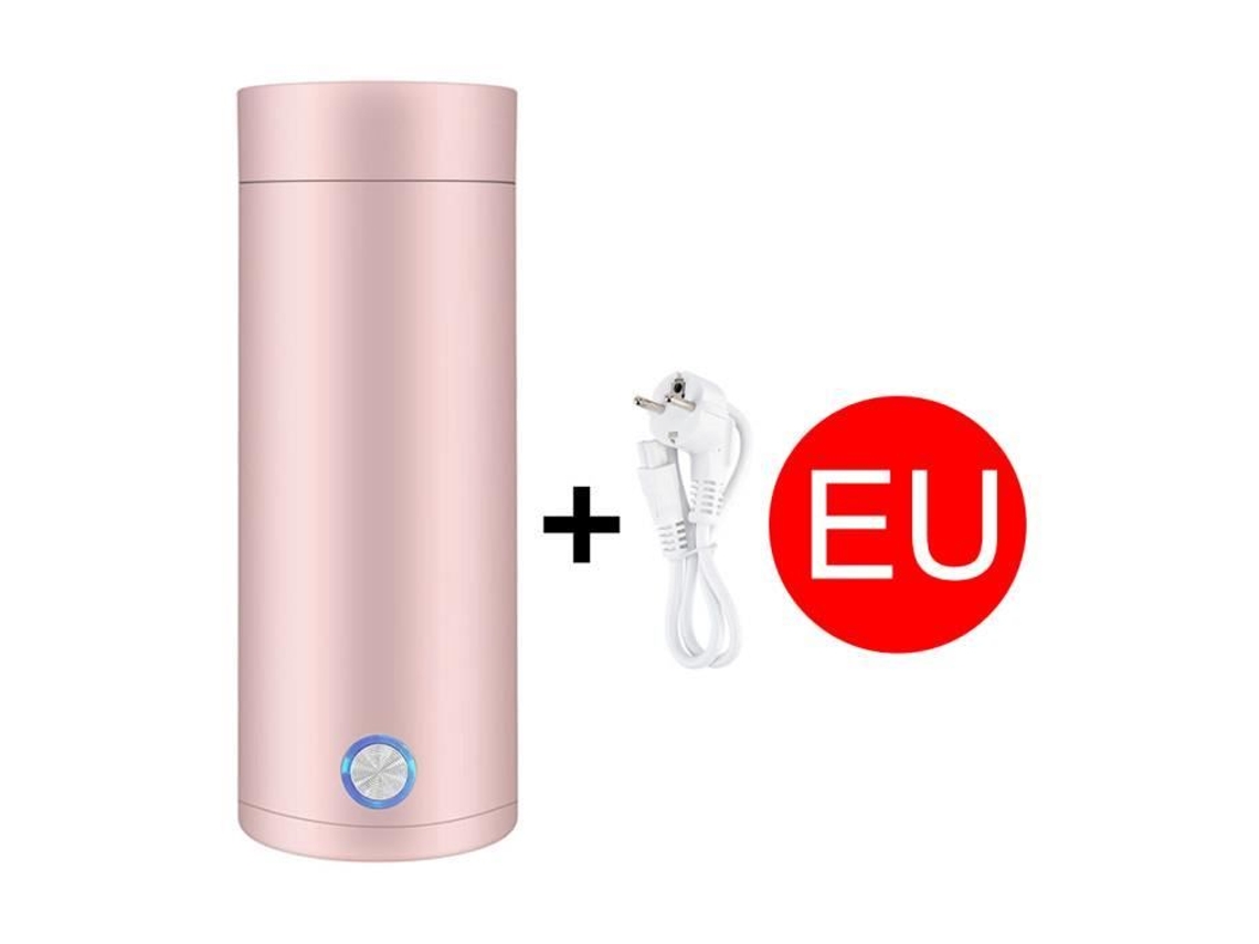 Mini Chaleira Elétrica de Viagem Chaleira Elétrica Pequena de Aço Inoxidável de 400Ml Copo de Aquecimento Elétrico 2 em 1 QINGQUE