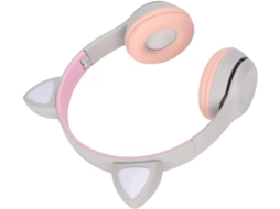 Fones De Ouvido Bluetooth Sem Fio Com Luzes Led Em Formato Orelha