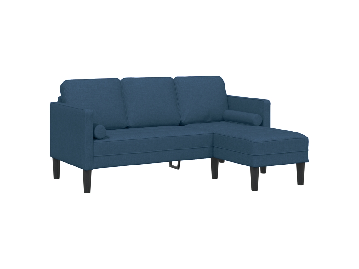 Conjunto 1 Sofá Modular Vidaxl Azul Poliéster (173 X 131 X 67 Cm)